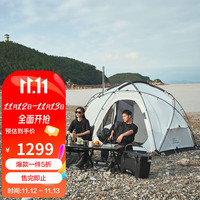 牧高笛(MOBIGARDEN)帐篷 户外精致露营带雪裙自立半球帐指挥官160 NX22661008 月光白 指挥官 160 (小球)