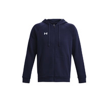 安德玛 UNDERARMOUR）Rival男子抓绒训练运动连帽外套1379767 深蓝色410 L