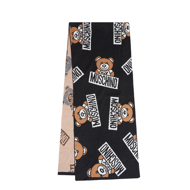 MOSCHINO 女士字母泰迪熊围巾 30571 M1856 30cm*160cm