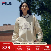 FILA 斐乐 情侣款套头卫衣休闲宽松针织长袖上衣