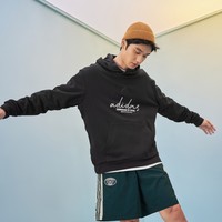 adidas 阿迪达斯 休闲宽松法式毛圈布连帽卫衣套头衫男装adidas阿迪达斯官方轻运动