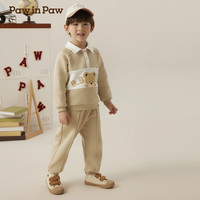 PawinPaw卡通小熊童装2024年秋冬男女宝运动套装舒适好穿 Beige米色/35 90cm
