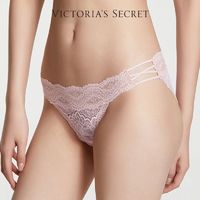 VICTORIA'S SECRET 女士 花漾蕾丝透明网纱镂空细带比基尼内裤