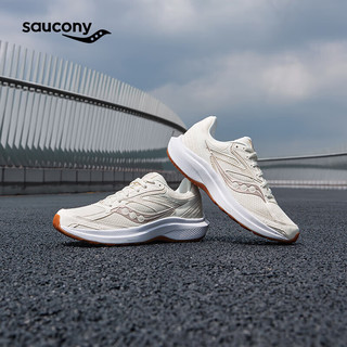 Saucony索康尼凝聚17跑步鞋女减震训练入门跑鞋舒适透气运动鞋白37