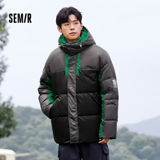 Semir 森马 冬季 男士保暖羽绒服 C款黑色调00499