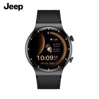 百亿补贴：Jeep 吉普 P07 升级版 智能手表 1.32英寸 黑色锌合金喷沙电镀表壳 黑色硅胶表带（血氧、ECG）