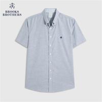 Brooks Brothers 男士23夏新扣结领修身免烫短袖休闲衬衫