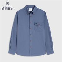 限尺码：Brooks Brothers 男士扣结领纯色长袖休闲衬衫