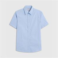 Brooks Brothers 男士夏棉质美式前尖领条纹短袖正装衬衫