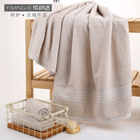 依明洁 浴巾100%纯棉大浴巾男女家用加厚吸水洗澡巾全棉柔软速干可穿裹巾 卡其棕色1条