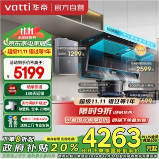 VATTI 华帝 i11236+308+152-16 顶侧双吸烟灶热水器套装 24风量