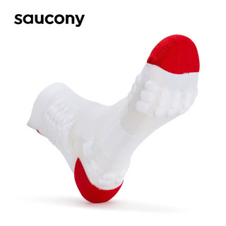 Saucony 索康尼夏季运动袜男女款跑步袜子舒适袜（单双装） 白色 M