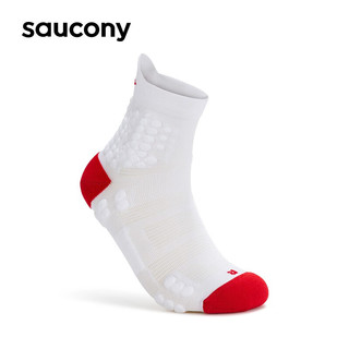 Saucony 索康尼夏季运动袜男女款跑步袜子舒适袜（单双装） 白色 M