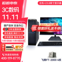 超越申泰 飞龙 FT-2000/4 /16G/512GB SSD/2G显卡/23.8吋屏/试用版银河麒麟V10 GF版