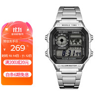 CASIO 卡西欧 男士复古运动防水电子表 AE-1200WHD-1A 42mm