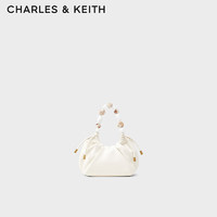 CHARLES & KEITH CHARLES&KEITH波光露珠手提包单肩包水桶包包女包CK2-10270879 Cream奶白色 S