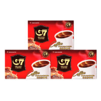 G7 COFFEE 美式速溶黑咖啡0蔗糖0脂燃减低脂健身30g*3盒(可冲45杯)