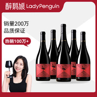 LADY PENGUIN 醉鹅娘 卡萨布兰卡谷黑皮诺干型红葡萄酒 6瓶*750ml套装