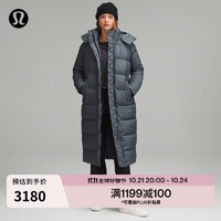 lululemon丨Wunder Puff 女士长款羽绒外套 LW4CAGS 油蓝色 线上专售 4