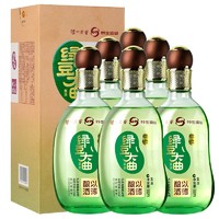 泸州老窖 绿豆大曲 礼盒装喜宴露酒 41.8度 500mL 6瓶 （金之豆整箱装）