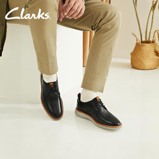 Clarks 其乐 布兰丁系列 男士轻盈缓震商务正装德比鞋 261793827 黑色 41.5