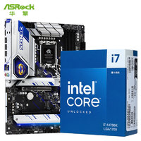 ASRock 华擎 Z790 PG SONIC 电竞索尼克 主板+Intel 14代 i7-14700K处理器 台式机 CPU 主板CPU套装