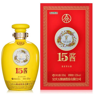 WULIANGYE 五粮液 股份有限公司 53度浓香型白酒 15酱小黄坛 陶坛版 500ml*1瓶