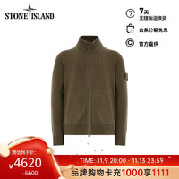 STONE ISLAND 石头岛 24秋冬 GHOST 羊毛拉链针织外套 军绿色 8115572FA-S