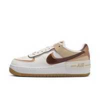 NIKE 耐克 Air Force 1 Shadow 女子休闲运动鞋 DZ1847-106 帆白/惊喜可可色/亚麻/芝麻棕/白/橡皮浅褐 41