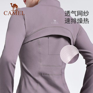 骆驼 CAMEL瑜伽服外套长袖开衫修身上衣户外运动服女秋服专业晨跑服