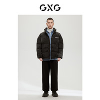 GXG 男装费尔岛系列黑色羽绒服2022年冬季