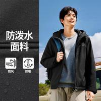 SKECHERS 斯凯奇 24年秋冬新品加厚棉服男梭织裥棉户外连帽运动外套男