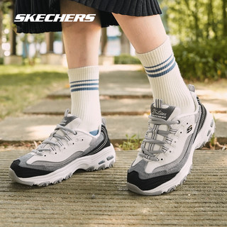 SKECHERS 斯凯奇 女鞋奶茶熊秋季新款复古拼接厚底百搭老爹鞋运动鞋