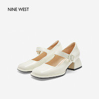 88VIP：NINE WEST 玖熙 赵露思同款玖熙厚底玛丽珍鞋24复古粗跟小皮鞋时尚女鞋