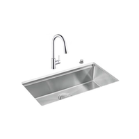 KOHLER 科勒 莫瑞系列 36352T-P-NA 隐藏式大单槽+艾瑞抽拉厨房龙头 840*450*200mm