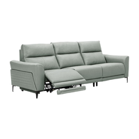  顾家家居 KUKA  90.DK.6055 真皮沙发 三人位右电动 晨雾绿