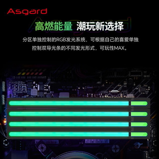 阿斯加特（Asgard）32GB(16Gx2)套 DDR5 8000 台式机内存条 RGB灯条-博拉琪Ⅱ代【C38】极夜黑