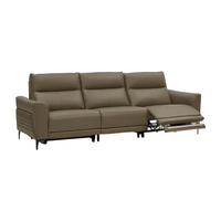  顾家家居 KUKA  90.DK.6055 真皮沙发 三人位左电动 杏仁咖