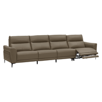  顾家家居 KUKA  90.DK.6055 真皮沙发 四人位左电动 杏仁咖