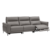  顾家家居 KUKA  90.DK.6055 真皮沙发 三人位左电动 纳帕熠熠生灰