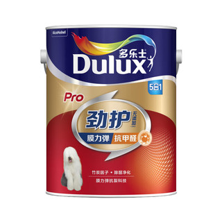 Donless 多乐士 Dulux）劲护无添加竹炭膜力弹抗甲醛五合一内墙乳胶漆油漆墙面漆A8181 5L