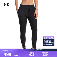 安德玛 UNDERARMOUR）Launch Pro女子跑步运动长裤1379346 黑色001 XL