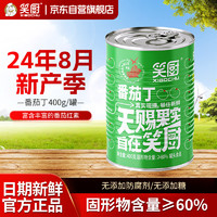 XIAOCHU 笑厨 新疆番茄丁400g*1罐配料番茄汁0添加剂西红柿储备罐头意面调味酱