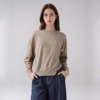 女式时尚圆领舒适纯色修身显瘦毛衣