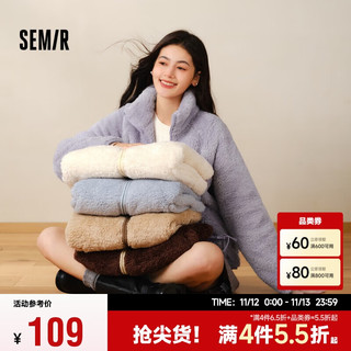 Semir 森马 女士仿羊羔毛立领夹克 109724108003