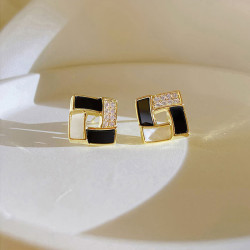 【省70元】mucmxg银首饰_mucmxg 925银方形几何耳环个性设计款耳钉