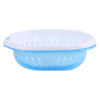 美丽雅沥水篮双层洗菜盆厨房蔬菜篮子草莓水果篮收纳筐大号