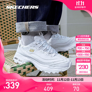 SKECHERS 斯凯奇 官方时尚情侣款男女户外老爹鞋熊猫鞋休闲运动鞋小白鞋 52676/11931 11931-WBK-C 白色/黑色 女款 37