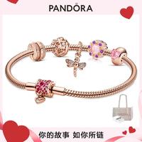 PANDORA 潘多拉 闪耀爱心手镯手链礼盒玫瑰金时尚轻奢手链女