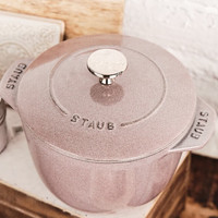 staub 珐宝 1021929 炖锅(16cm、1.5L、铸铁、夜樱粉)